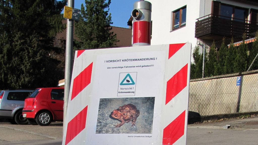 Stuttgart-Riedenberg: Anwohner ärgert sich über angeblich vergessene Krötenschilder