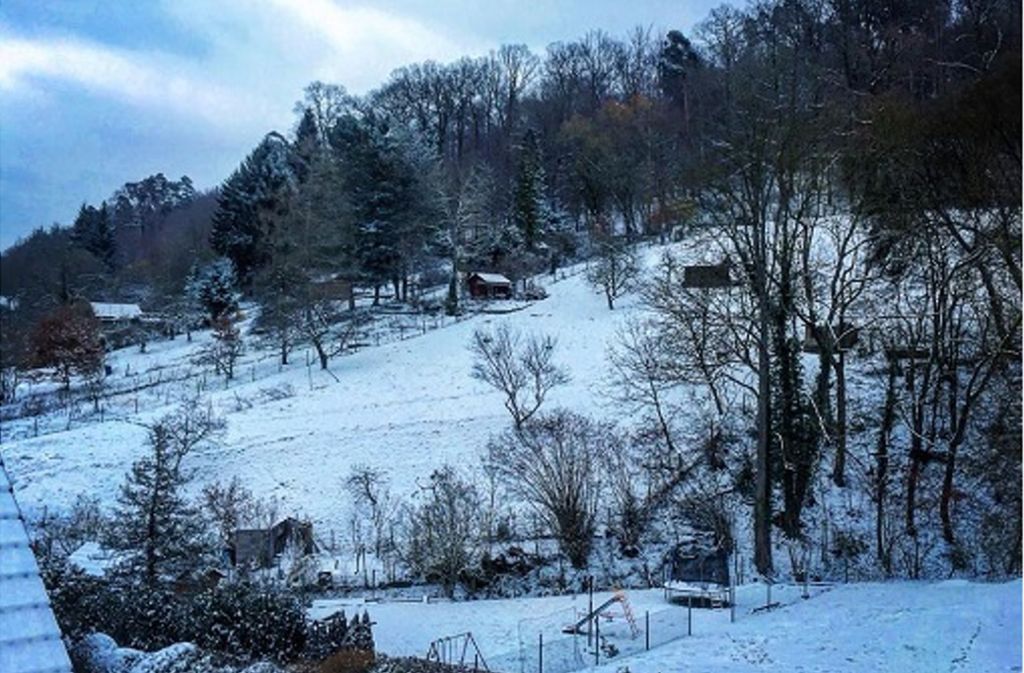 Schneebedeckte Hügel, fotografiert von Facebook-User Matthias Klein.