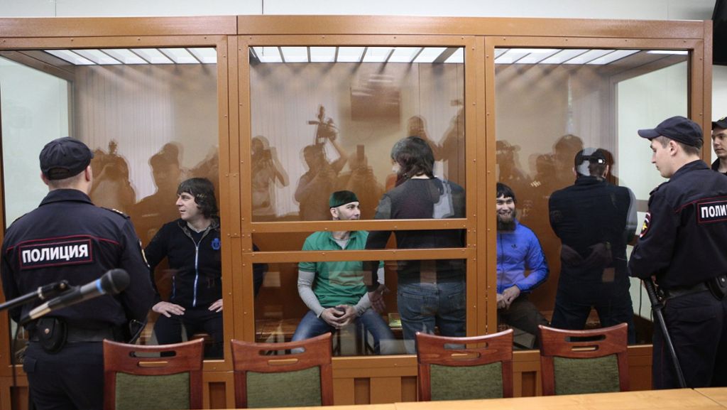 Mordfall Nemzow in Russland: Angeklagte zu langen Haftstrafen verurteilt