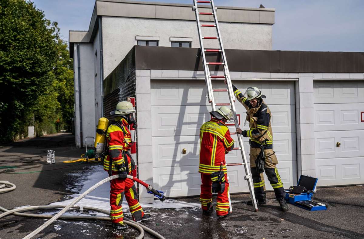 Weitere Bilder des Feuerwehreinsatzes in Köngen.