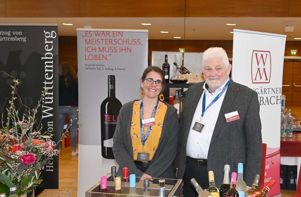 Stefanie Dölker und Edgar Maurer vertreten die Weingärtner Marbach.