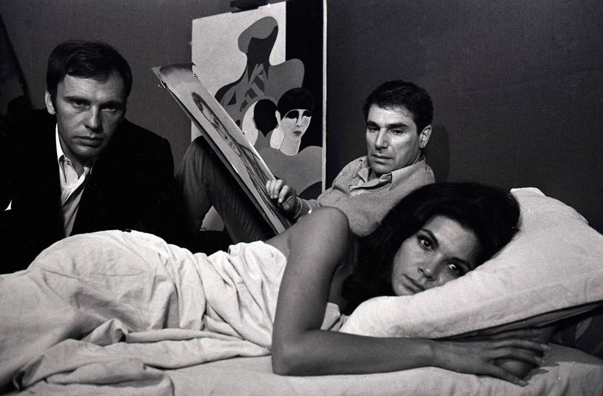 Jean-Louis Trintignant in „Le voleur de crimes“ (1969) - mit Robert Hossein und Florinda Bolkan
