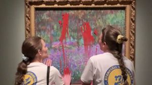 Klimaaktivistinnen kleben sich  an Monet-Gemälde fest
