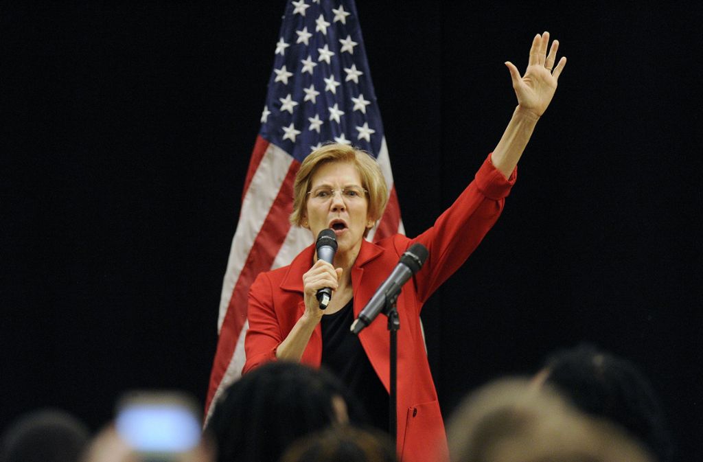 US-Senatorin Elizabeth Warren will gegen Trump antreten. Foto: AFP