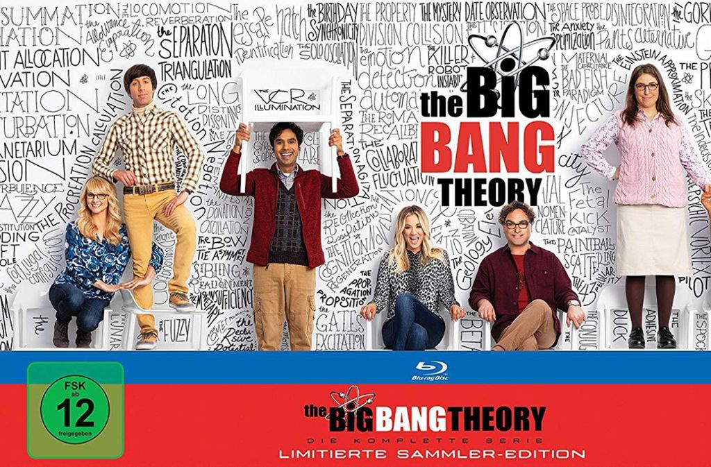 Kurz vorm Kringeln: The Big Bang Theory. Die komplette Serie. Von Chuck Lorre und Bill Prady. Warner, 24 DVDs/Blu-rays. 130/230 Euro. Neben „Game of Thrones“ das zweite große Serienepos der zehner Jahre – nicht ganz so brutal, dafür oft ziemlich witzig. (gun)