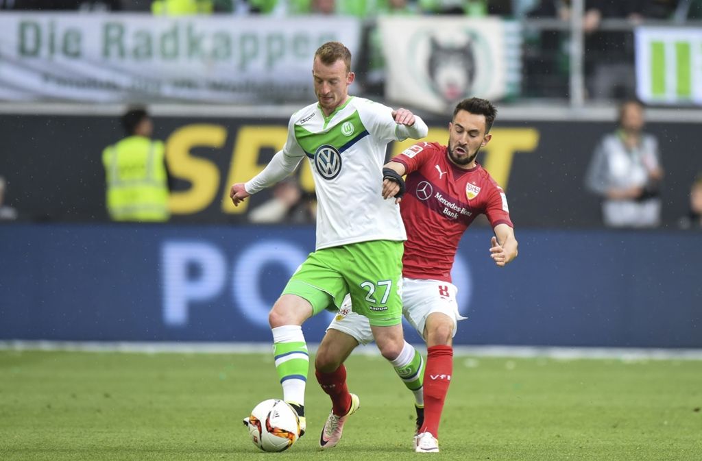 Wolfsburg-Spieler Maximilian Arnold und Lukas Rupp