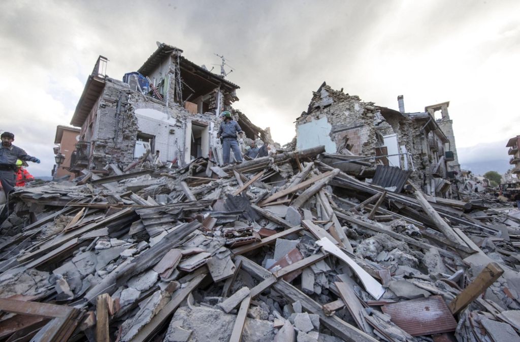 Ein Bild der Verwüstung: der italienische Ort Amatrice nach dem Erdbeben