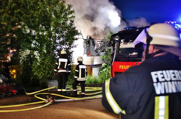 Brand in Winnenden: Frau überlebt Feuer in Einfamilienhaus nicht