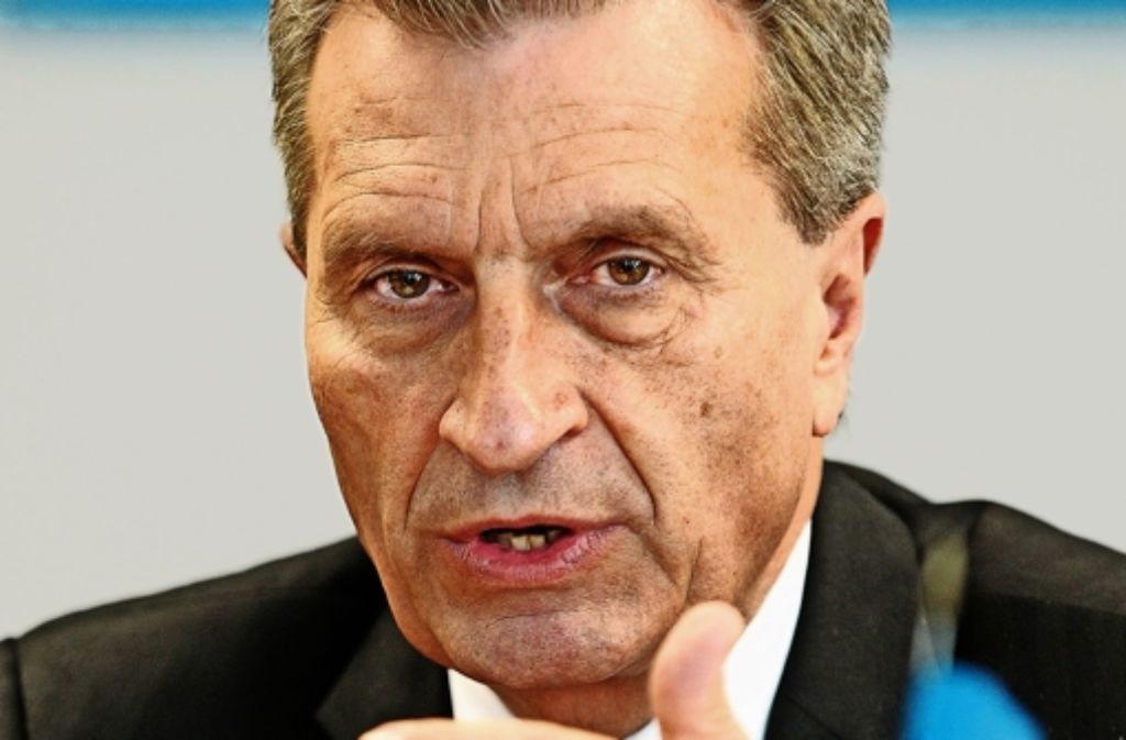Günther Oettinger will die Wettbewerbsfähigkeit stärken. Foto: dpa