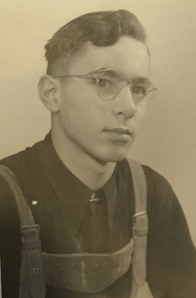 Karl Schmidt im Alter von 15 Jahren