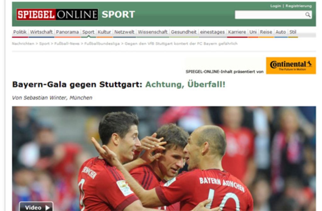 Der Spiegel schreibt über den überfallartigen Fußball der Bayern.