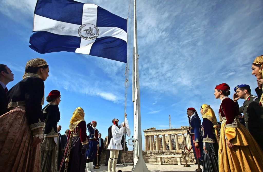 Viel zu feiern gibt es für die Griechen gerade nicht – so wie unlängst auf der Akropolis. Sonst ist die Stimmung eher von Krise geprägt. Foto: ANA-MPA