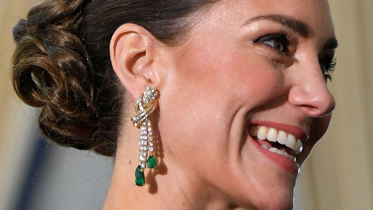 Herzogin Kate in Jamaika: Ihre Ohrringe sind eine Leihgabe der Queen