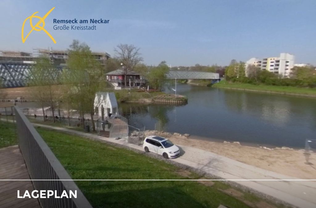 Die neue App der Stadt Remseck bietet 360-Grad-Rundgänge über das Gartenschaugelände...