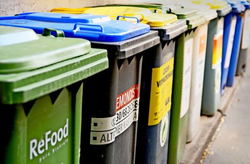 Um die Mülltrennung zu fördern, könnten die Haushalte mit Tonnen für verschiedene Abfallsorten ausgestattet werden. Foto: dpa