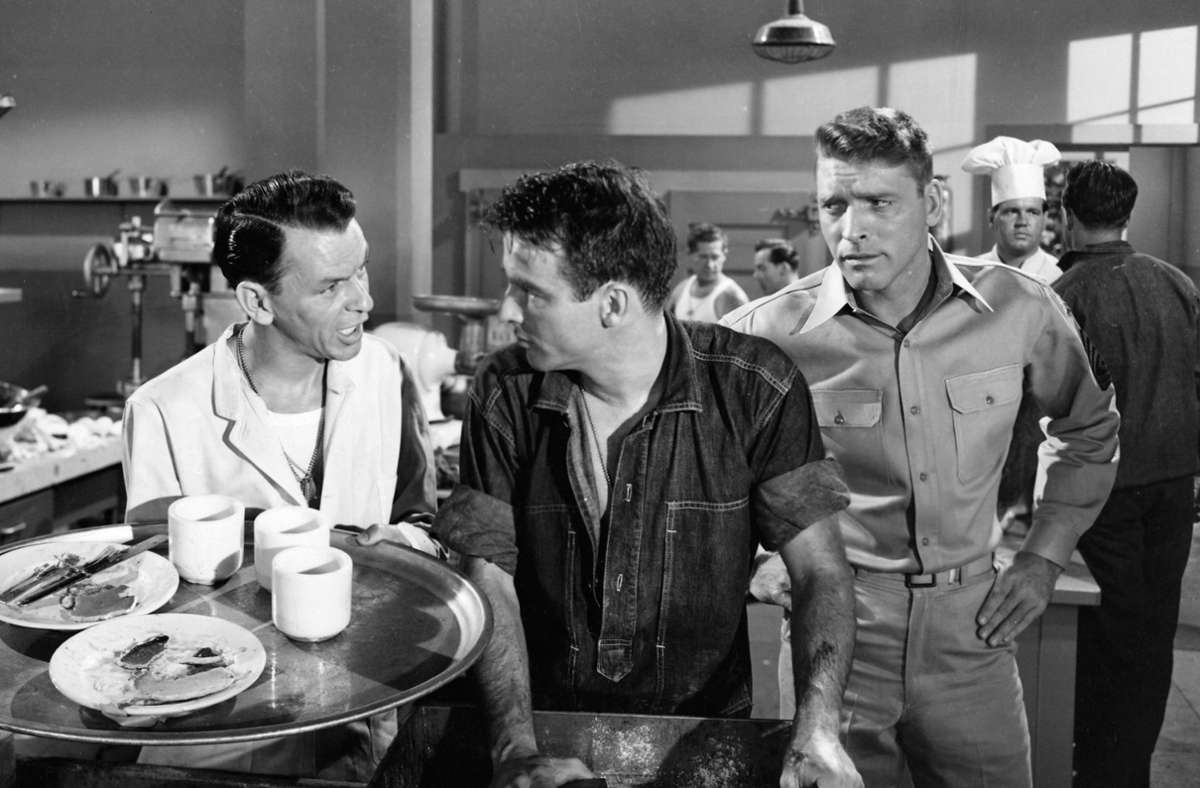 Mit Montgomery Clift (Mitte) und Burt Lancaster (re.) 1953 in „Verdammt in alle Ewigkeit“