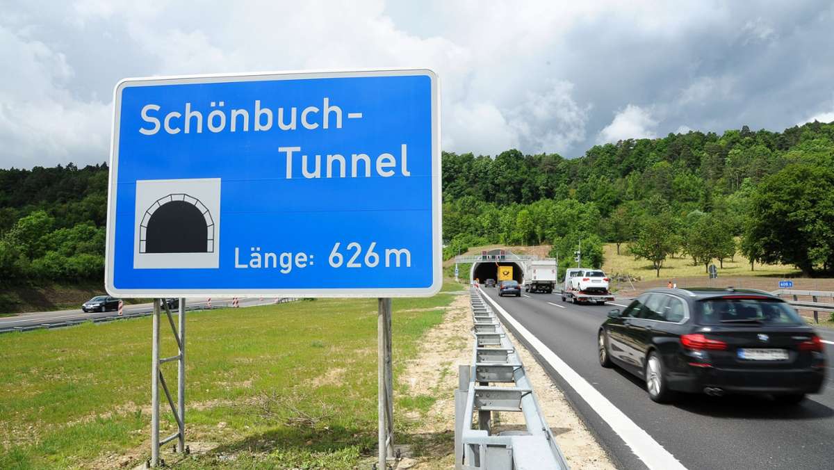 Wegen Wartungsarbeiten ab 19. Juni: Schönbuchtunnel vier Nächte gesperrt