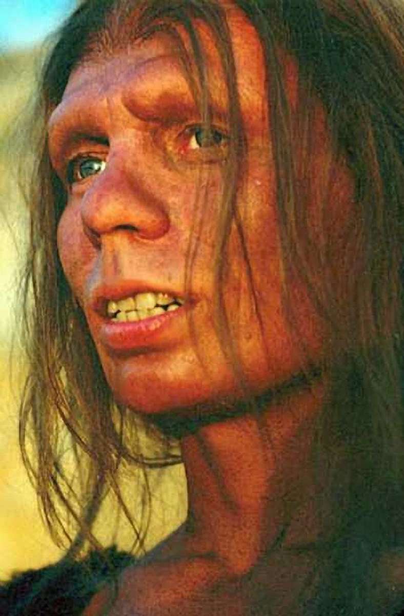 Rekonstruktion einer jungen Neandertalerin[6]Bacon Cph