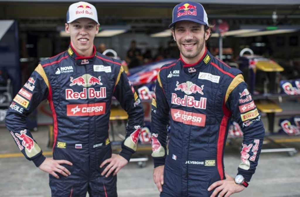 Jean-Eric Vergne (rechts) bleibt bei Toro Rosso Der junge Russe Daniil Kwjat wird Ricciardos Nachfolger.