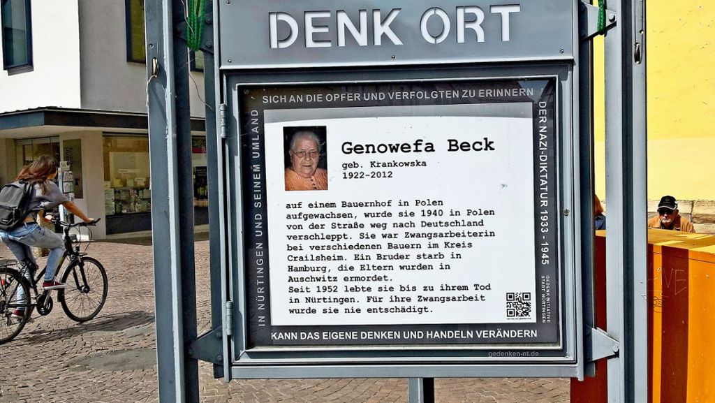 Denkort in Nürtingen: Das leidvolle Leben der Genowefa Beck