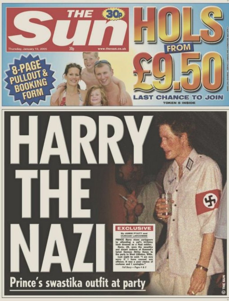 Der Tiefpunkt erfolgt im Jahr 2005: Auf einer Party wird Prinz Harry im Nazi-Kostüm gesichtet. Völlig indiskutabel für einen Vertreter des britischen Königshauses. Reumütig bittet Harry die Öffentlichkeit um Verzeihung: "Es war eine schlechte Kostümauswahl, für die ich mich entschuldige."