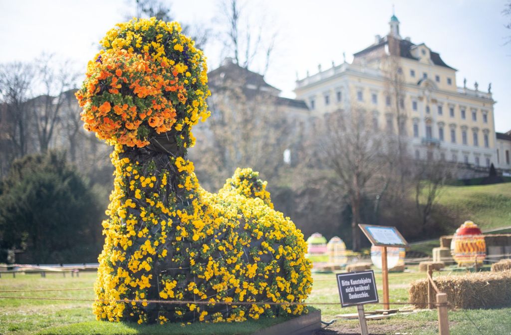 Eine Ente aus Blumen – eines von vielen Highlights.