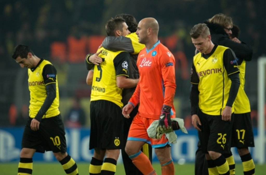 Die Dortmunder wahrten durch das 3:1 gegen Neapel die Chance aufs Weiterkommen.