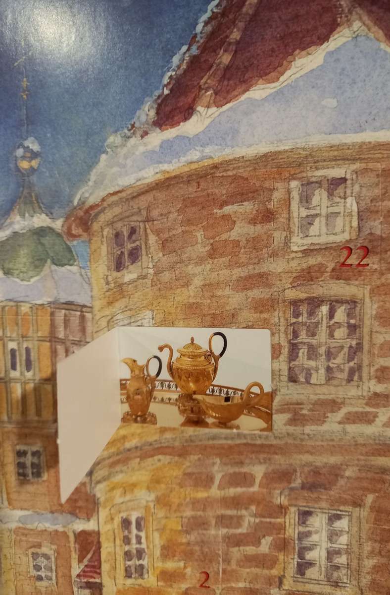 Die Kalender des Alten Schlosses in Stuttgart zeigen Schätze der Sammlung hinter den Türchen.