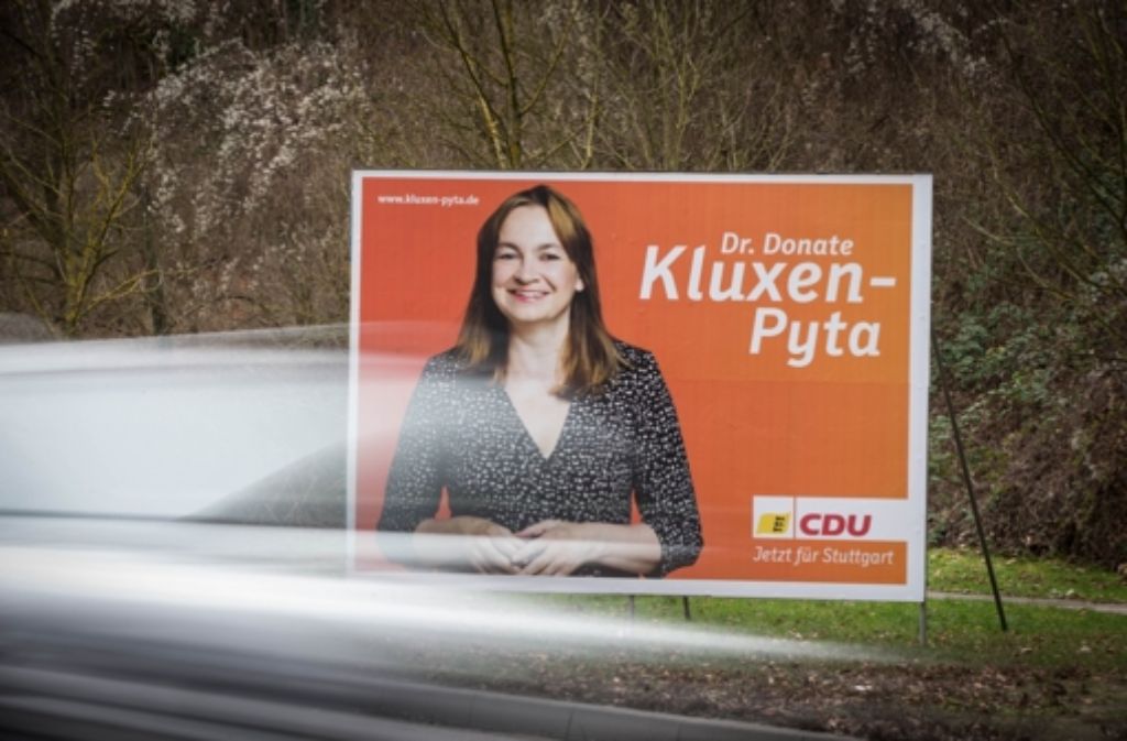 Die Stuttgarter CDU-Kandidatin Donate Kluxen-Pyta und ihre ...