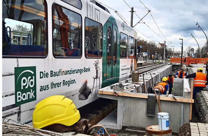 Stadtbahn in Fellbach: Haltestellen werden für die 80-Meter-Züge ausgebaut