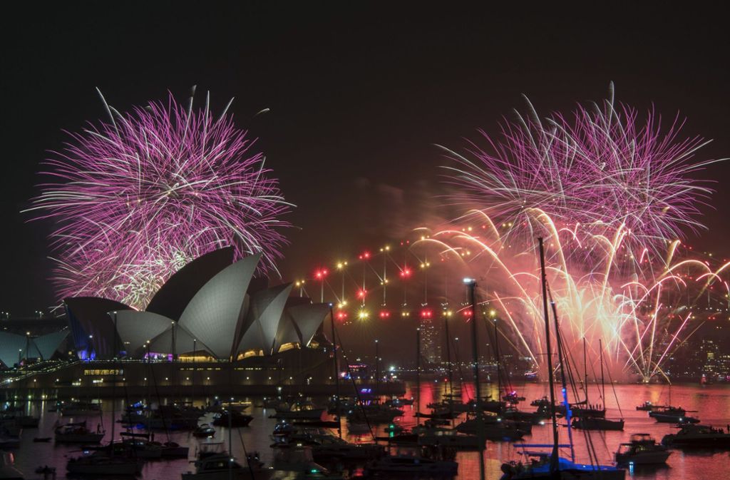 Happy New Year, Australien! In Sydney erleuchtete ein stimmungsvolles Feuerwerk die Oper.