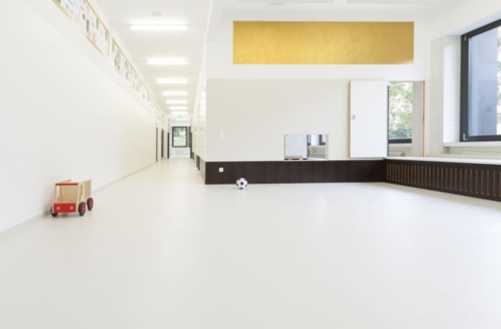 Kita Reinsburg in Stuttgart, Umbau eines Bürogeschosses zur Kita. Architekt: Häuser für Kinder mbH, Kazu Ito, Stuttgart