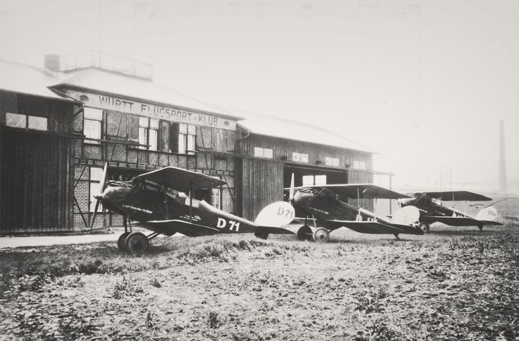Das Klubheim des Flugsport-Klubs auf dem Wasen um 1920