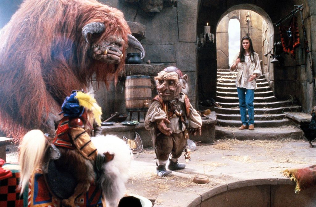 Szene aus „Die Reise ins Labyrinth“ aus dem Jahr 1986: Sarah (Jennifer Connelly) muss ihren entführten Bruder Toby rechtzeitig finden – sonst wird er einen Kobold verwandelt.