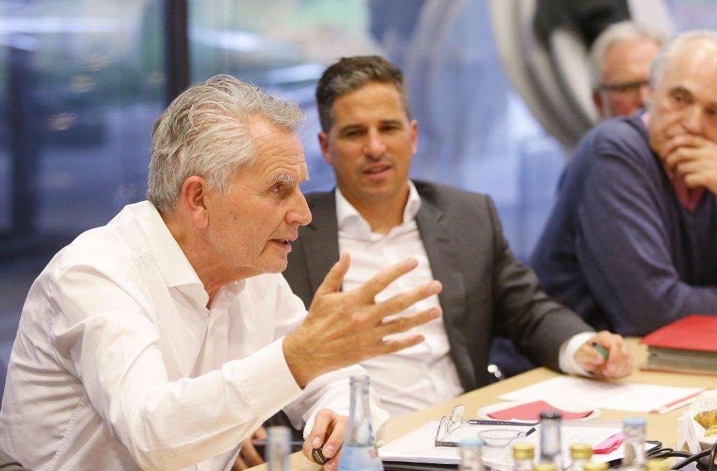 VfB-Präsident Wolfgang Dietrich (links) und Finanzvorstand Stefan Heim