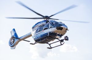 Bei der Fahndung  nach dem Täter wurde auch ein Hubschrauber eingesetzt. Foto: KS-Images/ Karsten / Schmalz