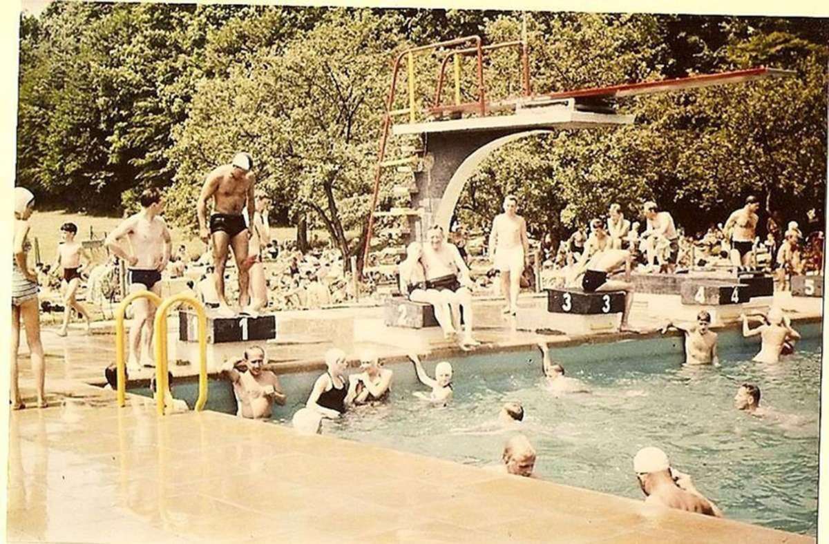 Das MTV-Bad in Botnang im Sommer 1958
