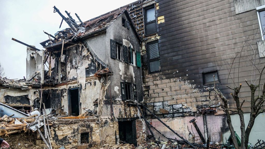 Einfamilienhaus in Altbach niedergebrannt: Brandursache ist  noch unklar