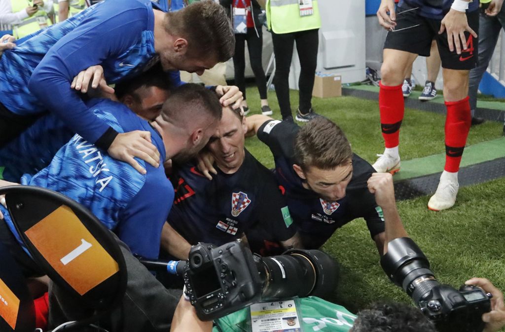 Emotionen pur bei den kroatischen Spielern – und Bilder eines Fotografen für die Ewigkeit.
