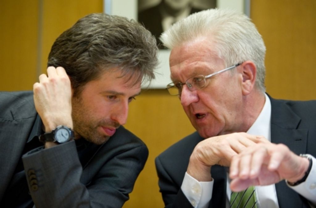 Weggefährten und gute Freunde: Palmer und der grüne Ministerpräsident Winfried Kretschmann