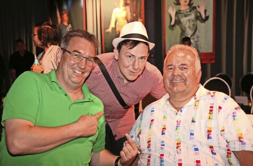 Muggabatschr-Musiker Buddy Bosch, Musicalsänger Peter Anders und Humorist Winfried Wagner (von links)
