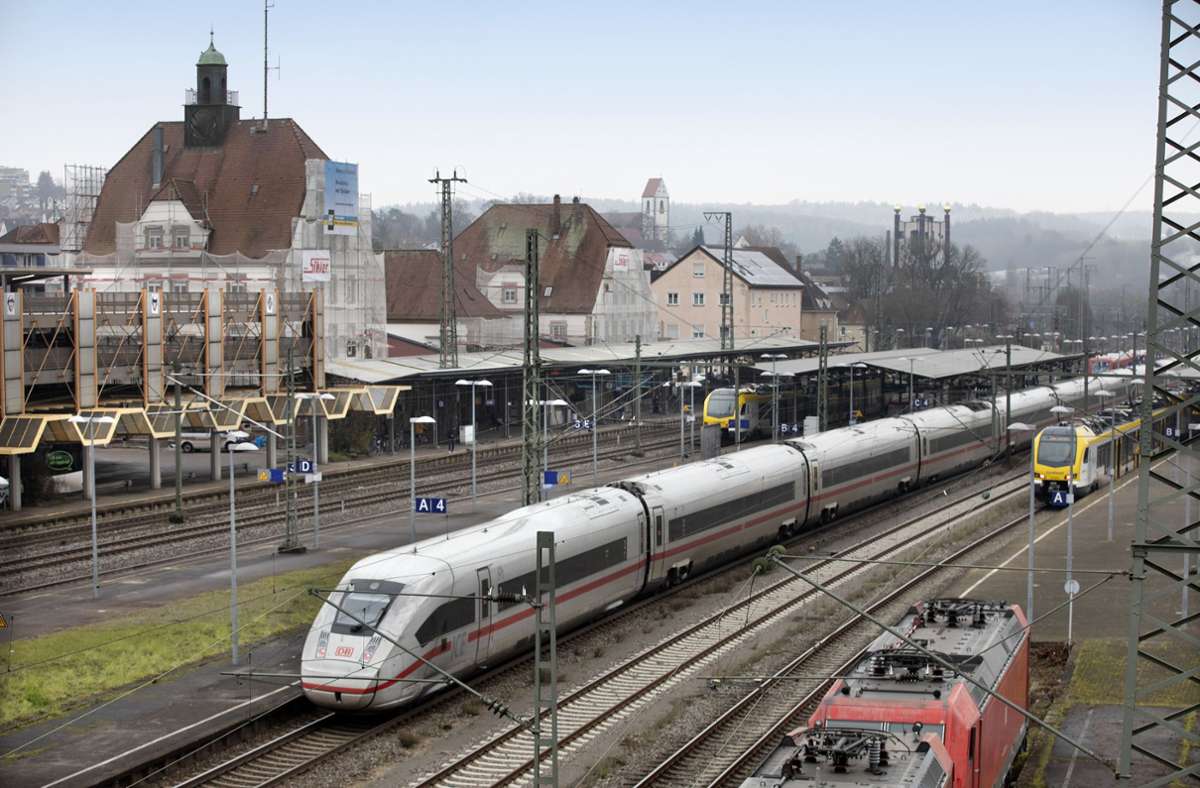 Das 14 500-Einwohner-Städtchen Plochingen hat einen beeindruckenden Bahnhof.