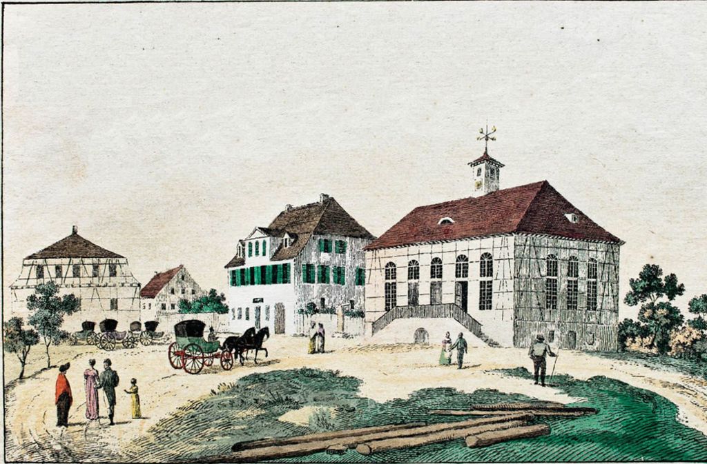 Die ersten Gebäude in Korntal