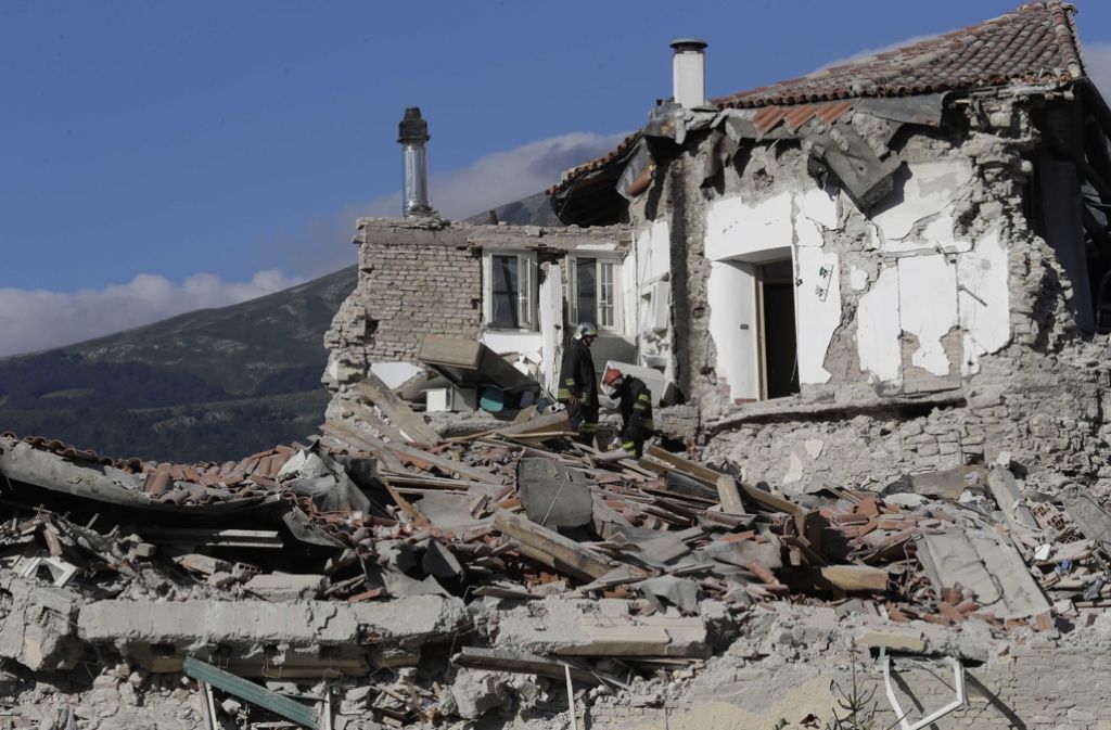 Viele Häuser wie dieses in Amatrice wurden bei dem Erdbeben zerstört.