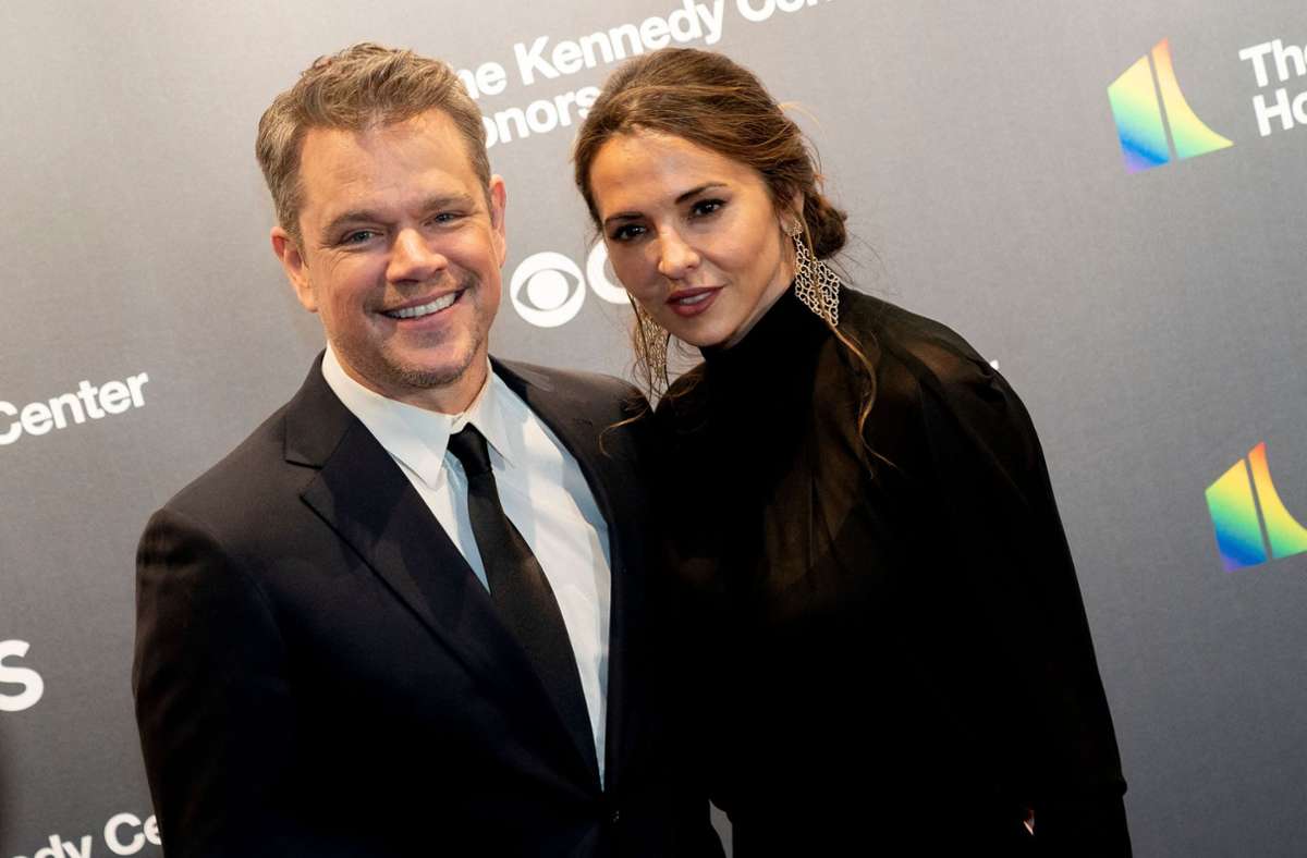 Schauspieler Matt Damon und seine Frau Luciana Barroso