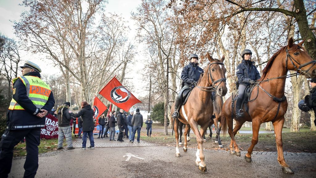 AfD-Kundgebung in Stuttgart: Diesel-Demo eskaliert: Schubsereien und Platzverweise