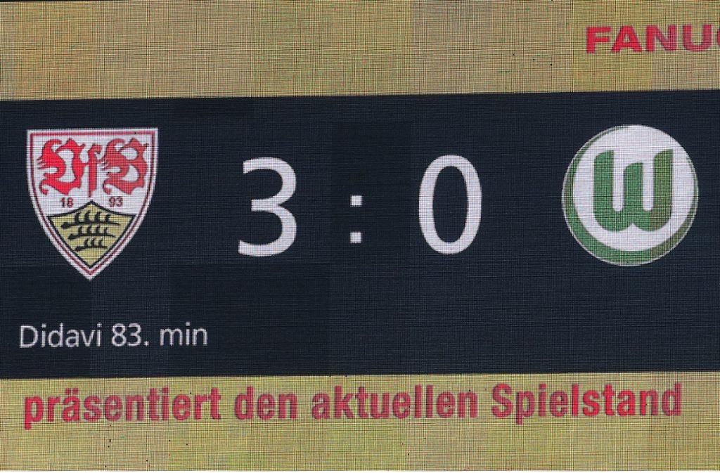 Ein seltenes Bild in dieser Saison: Der VfB Stuttgart feiert einen Heimsieg.