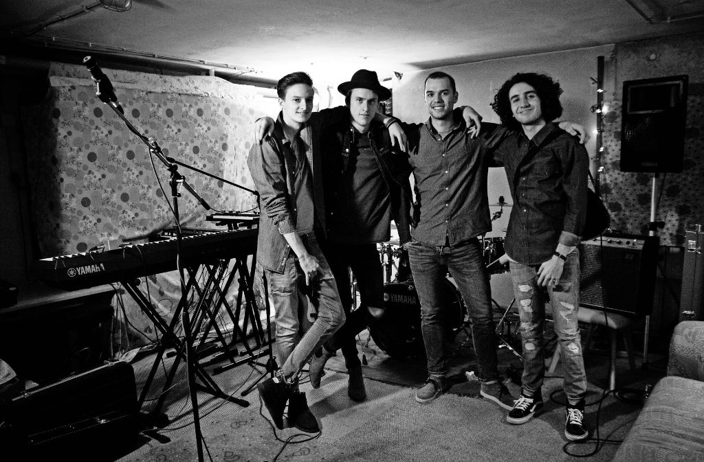 Max Bantlin, Thomas Schöttle, Jan-Felix Kruschina und Gianluca Adornetto (v.l.) sind zusammen die Band Blurred.