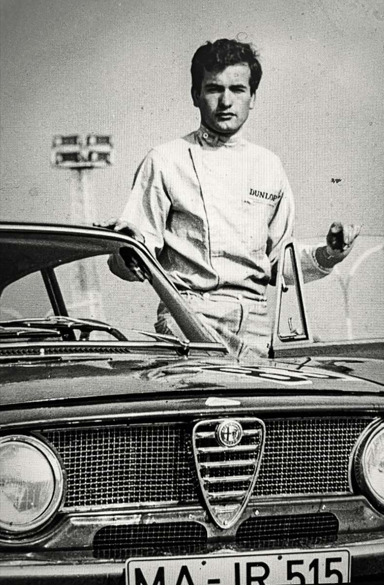 Gerd Schüler als junger Rennfahrer in den 1960ern.