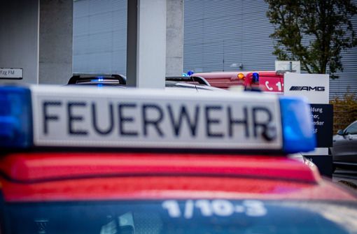 Die Feuerwehr ist bei AMG in Affalterbach gewesen. Im firmeneigenen Parkhaus wurde der Brandalarm ausgelöst. Foto: KS-Images.de / Karsten Schmalz